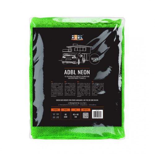 ADBL Neon Mehrzwecktücher 10Stk. 250GSM 40x40