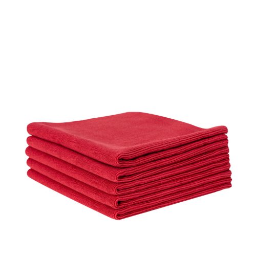 Blend Brothers Charmie – Randloses Mikrofasertuch 40×40 cm 5 Stück (420 gsm) Rot