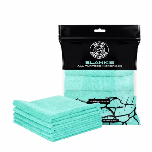 Blend Brothers Blankie – Randloses Mikrofasertuch 40×40 cm 5 Stück (300 gsm) Türkis