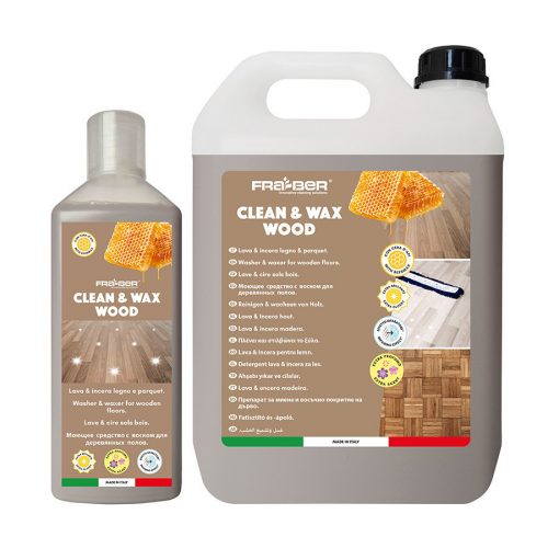 Fra-Ber Clean&Wax Wood 1000ml - Bodenreiniger und Pflegemittel – für Holzfußböden