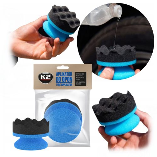 K2 Gummi-Pflege Applikator Schwamm