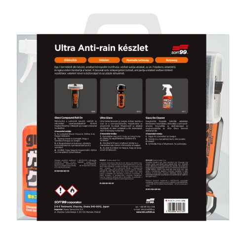 Soft99 Ultra Anti-Rain Set - Wasserabweisendes Set mit 12 Monaten Haltbarkeit