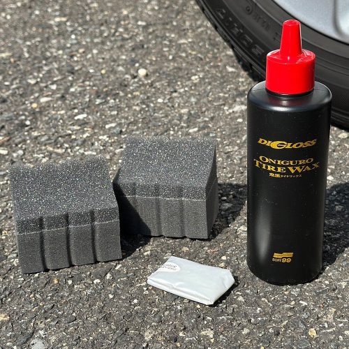 Soft99 Digloss Black Devil Tire Wax - Glänzendes Reifenpflegeset 200ml